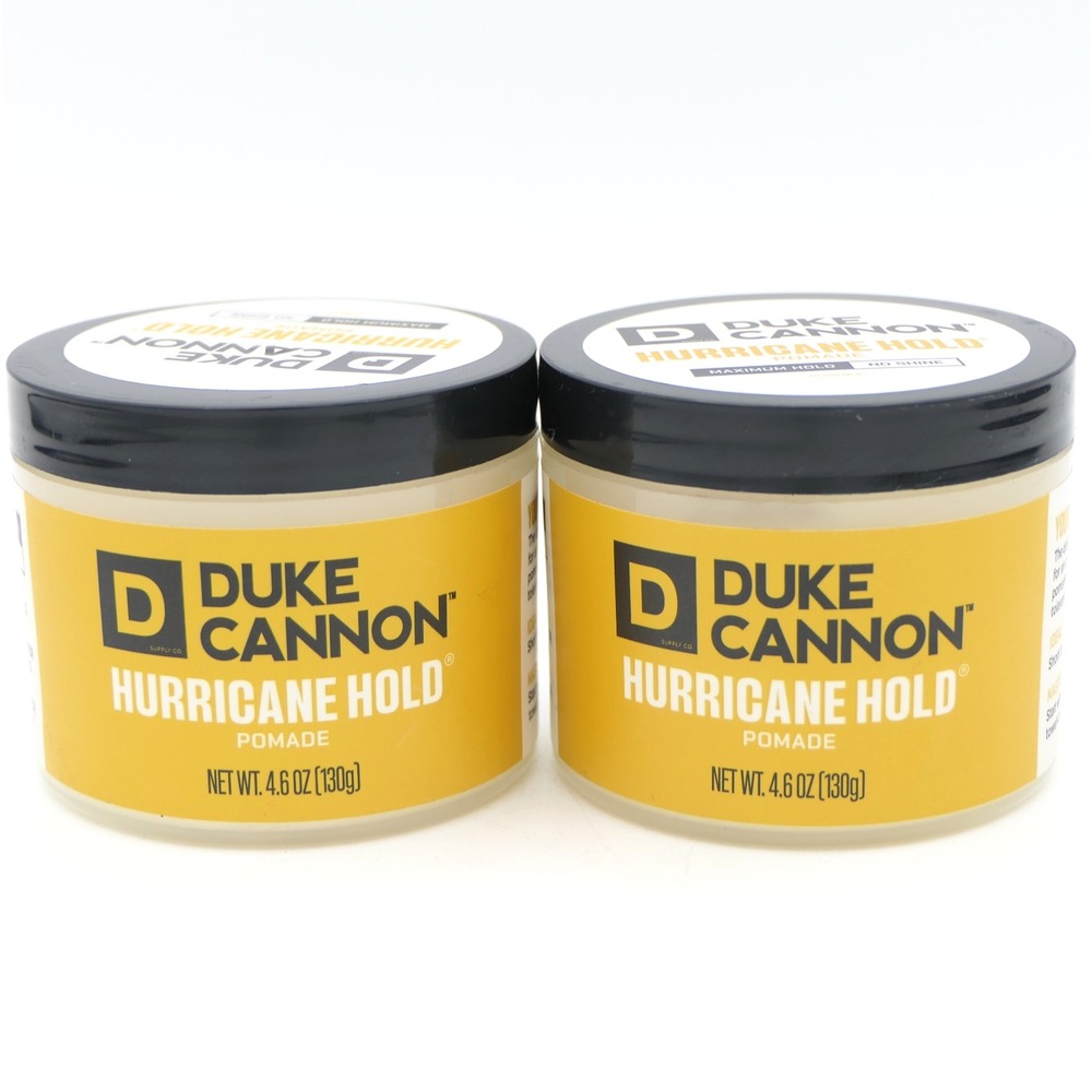 Duke Cannon Hurricane Hold Hair Pomade Maximum Hold No Shine 2 Pack 4.6 oz Ea